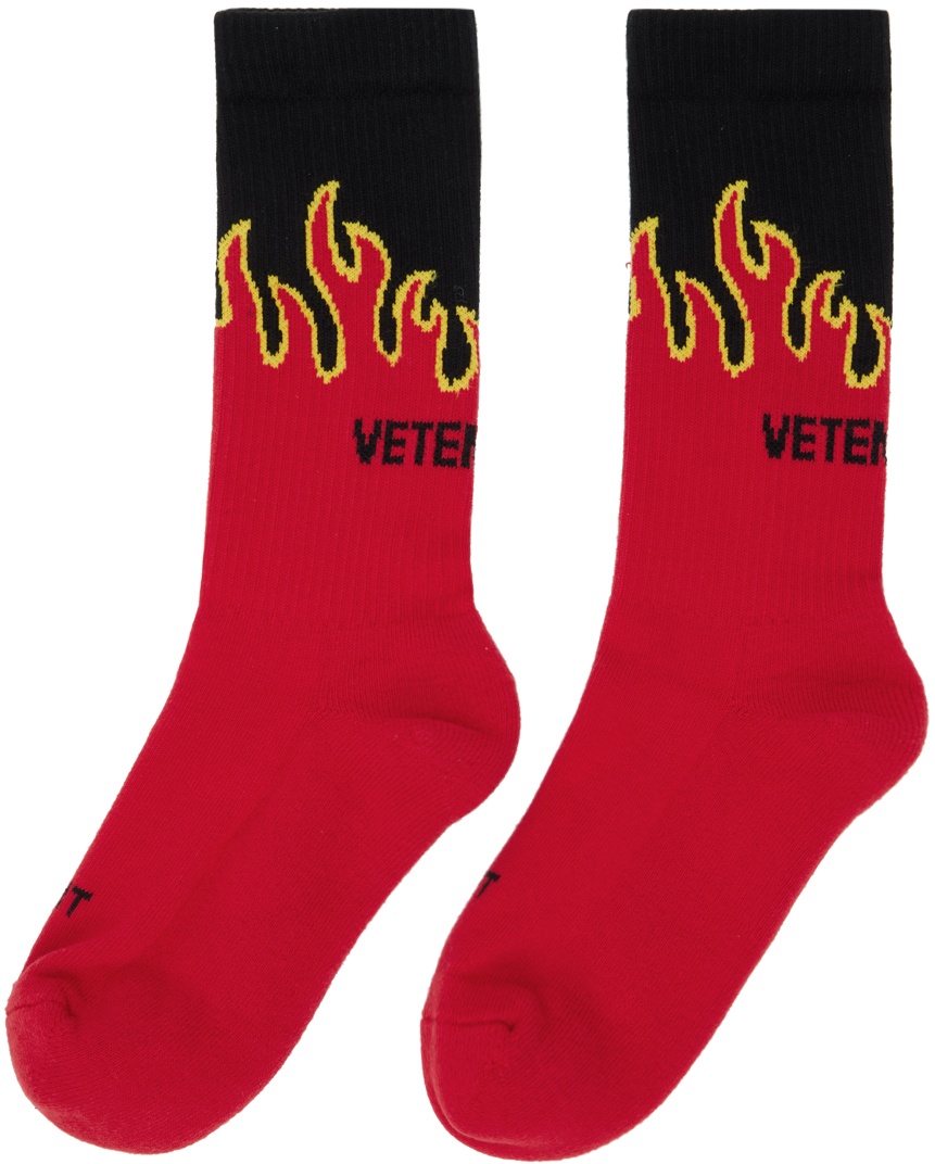 VETEMENTS Red Fire Socks Vetements