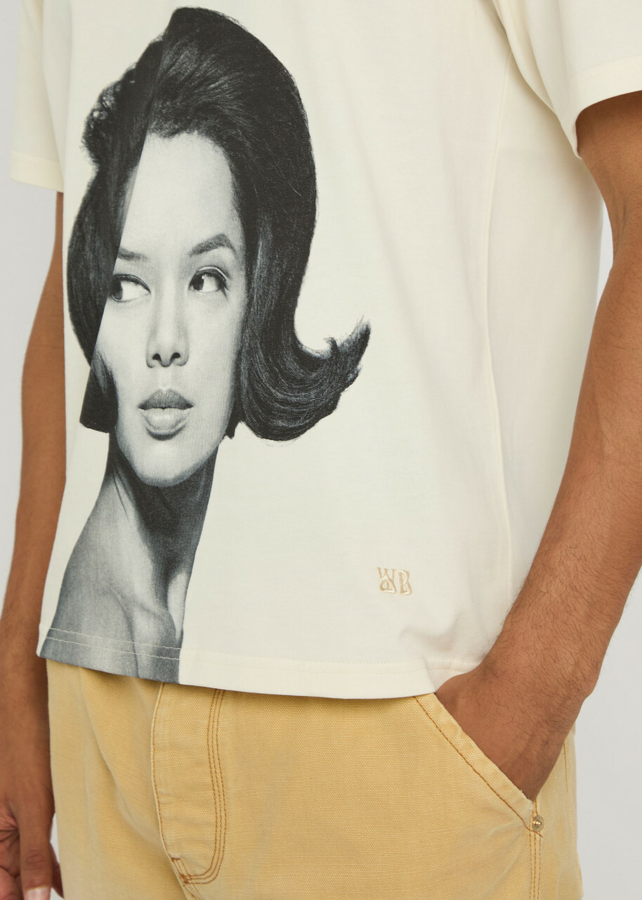 Wales Bonner Selah Printed Cotton T-shirt Ivory
