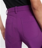 Plan C High-rise cady flared pants