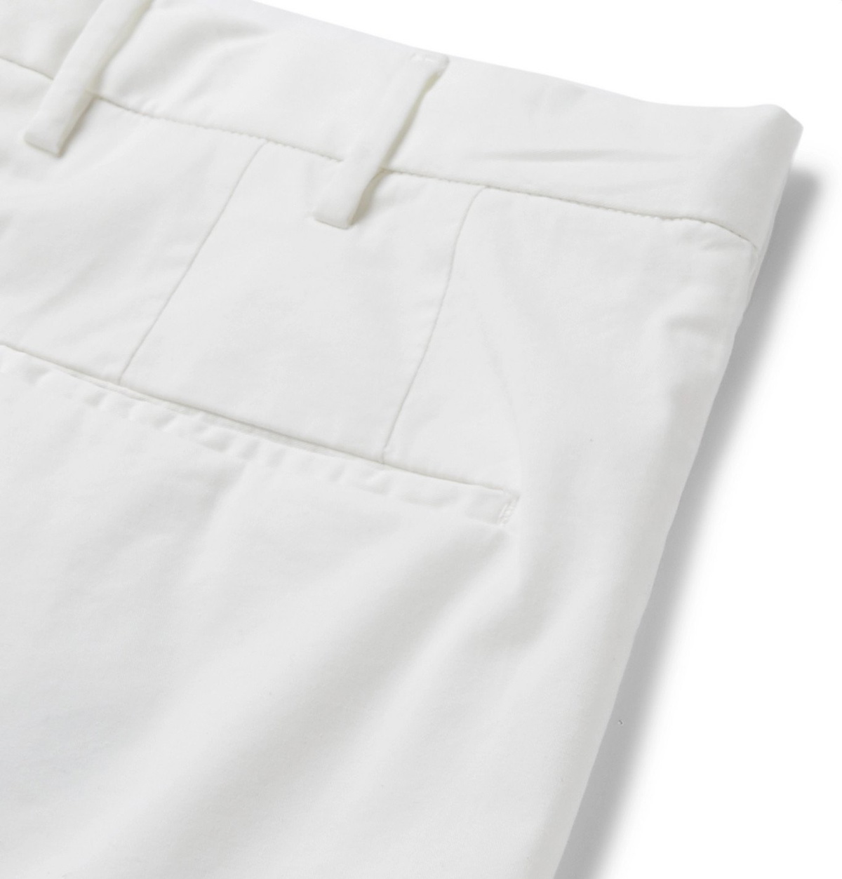 Incotex - Slim-Fit Stretch-Cotton Twill Bermuda Shorts - White Incotex