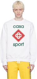 Casablanca White 'Casa Sport' Icon Sweatshirt