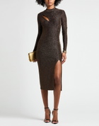 Just Cavalli Womens Midi dress in Gold