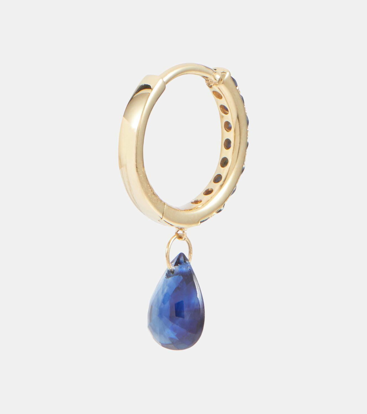 Persée 18kt gold single earring with sapphire and topaz