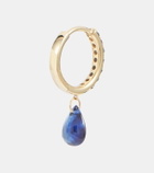 Persée 18kt gold single earring with sapphire and topaz