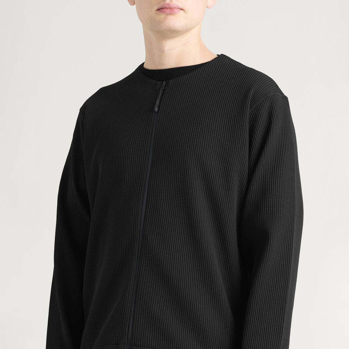 Goldwin Men's WF Light Zip Cardigan in Black