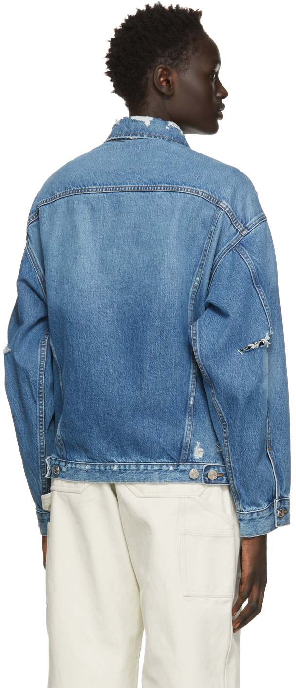 Buy Denim Jacket With Sleeves Cut off Women's Size Medium, EU 38, US 8  Online in India - Etsy