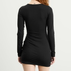 SKIMS Women's Smooth Layers Crewneck Tunic Mini Dress in Obsidian