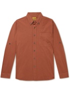 Tod's - Button-Down Collar Logo-Embroidered Cotton-Blend Shirt - Red