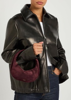 Khaite Olivia Mini Suede Hobo top Handle bag - Burgundy - One Size