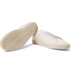 Saint Laurent - SL/06 Leather-Trimmed Distressed Canvas Sneakers - Men - Cream