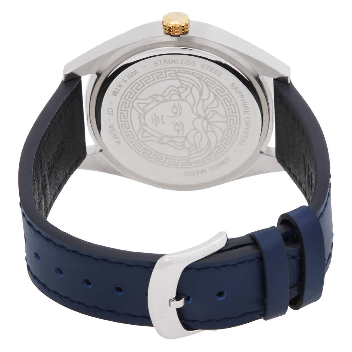 NWT Versace V-Code GMT Quartz Blue Dial Men\'s Watch Versace Hellenyium GMT Blue Dial Mens Watch V1101 0015  main image 2