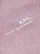 A.P.C. - Logo-Print Cotton-Jersey Hoodie - Purple