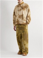 Remi Relief - Shell-Trimmed Tie-Dyed Fleece Jacket - Neutrals