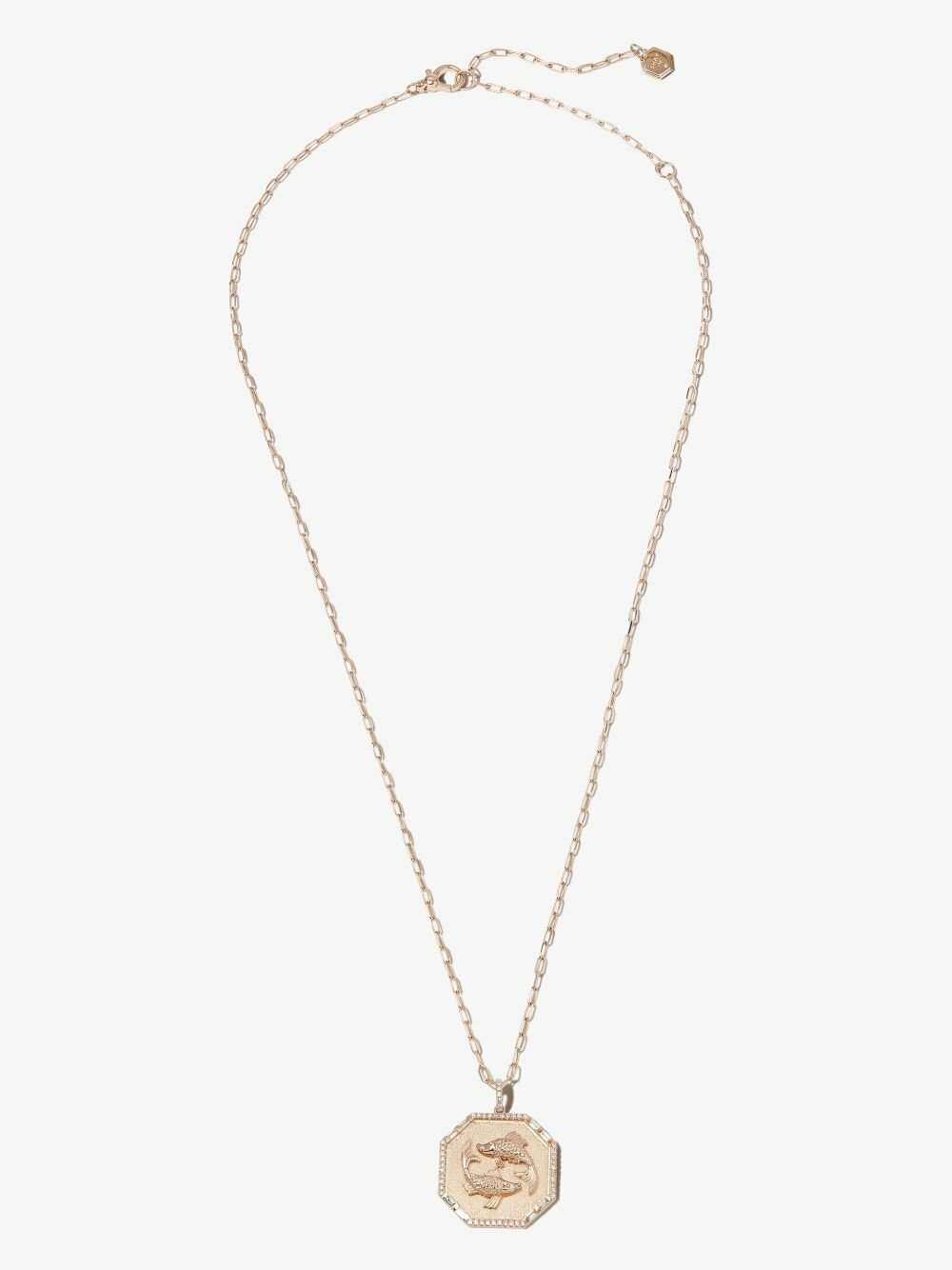 SHAY 18K Rose Gold Pisces Pendant Diamond Necklace