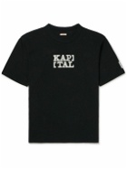 KAPITAL - Rookie Logo-Print Cotton-Jersey T-Shirt - Black