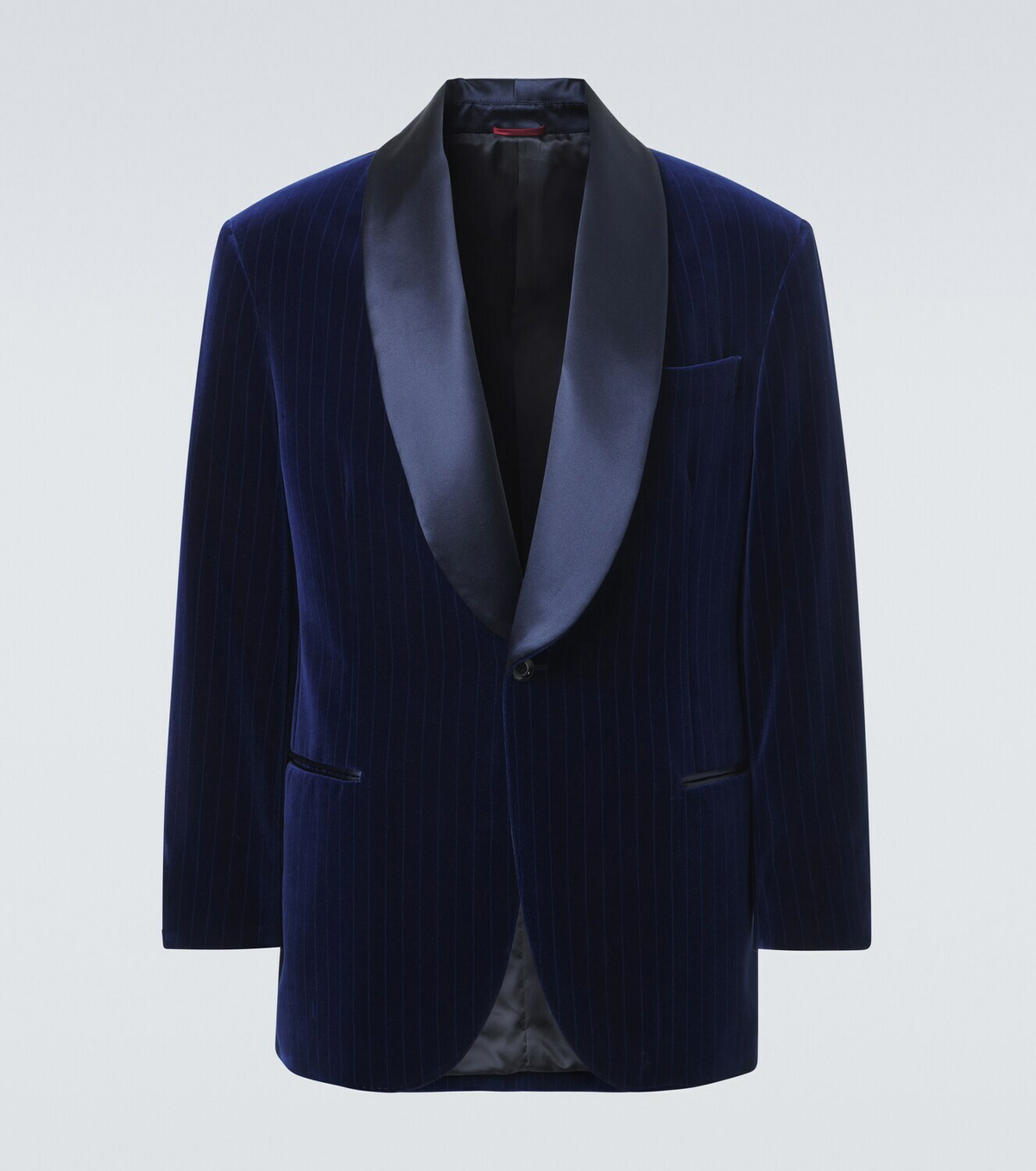 Brunello Cucinelli Pinstripe cotton velvet tuxedo jacket