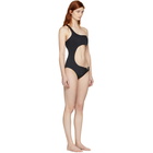 Versace Underwear Black V Single-Shoulder Swimsuit