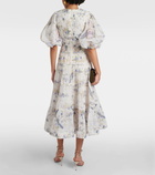 Zimmermann Printed pleated midi dress