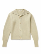 Auralee - Honeycomb-Knit Baby Cashmere Cardigan - Green