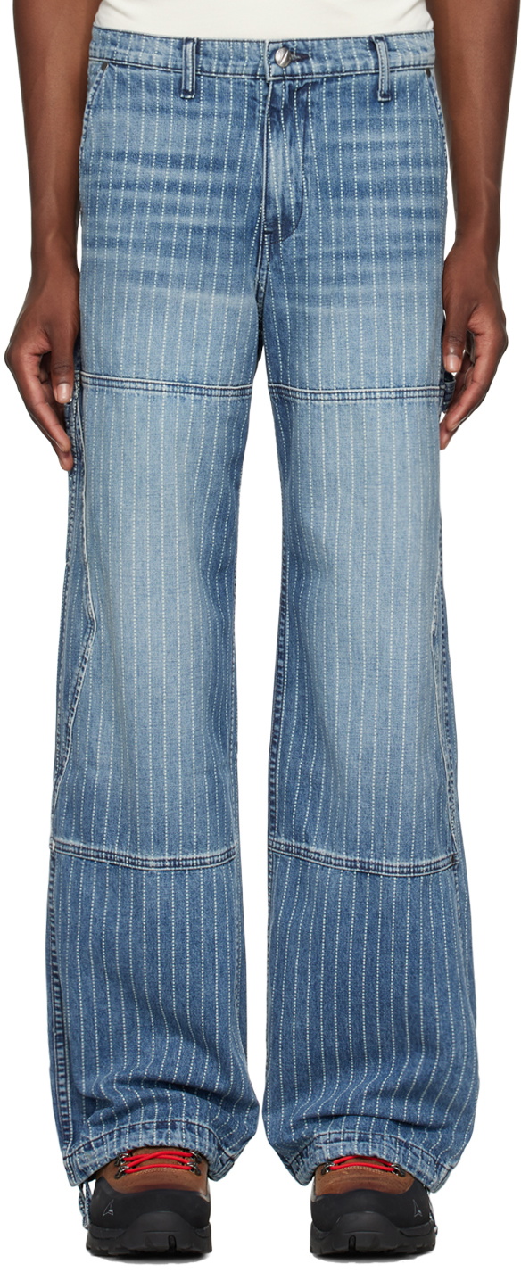 Rhude Indigo Wabash Reza Double Knee Jeans Rhude