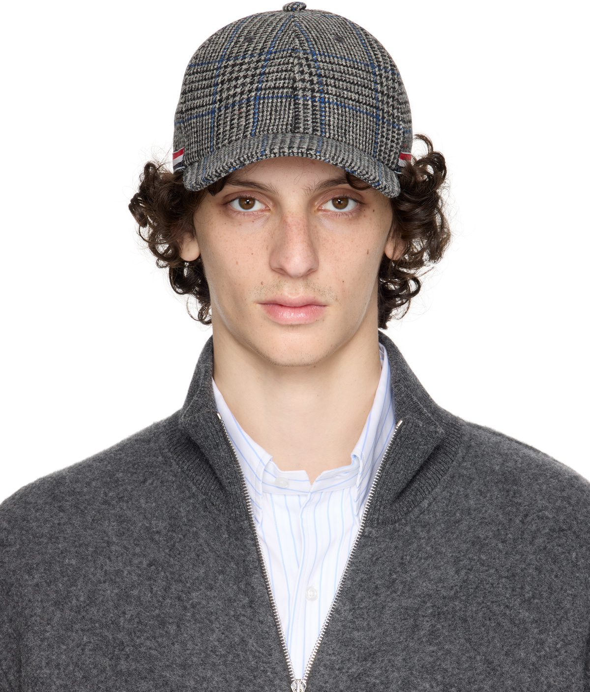 【THOM BROWNE】送料/関税込 MEDIUM TWILL BASEBALL CAP Thom Browne Grey Cotton Twill Baseball Cap Thom Browne
