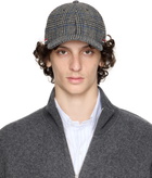 Thom Browne Gray Prince of Wales Hunting Tweed Baseball Cap