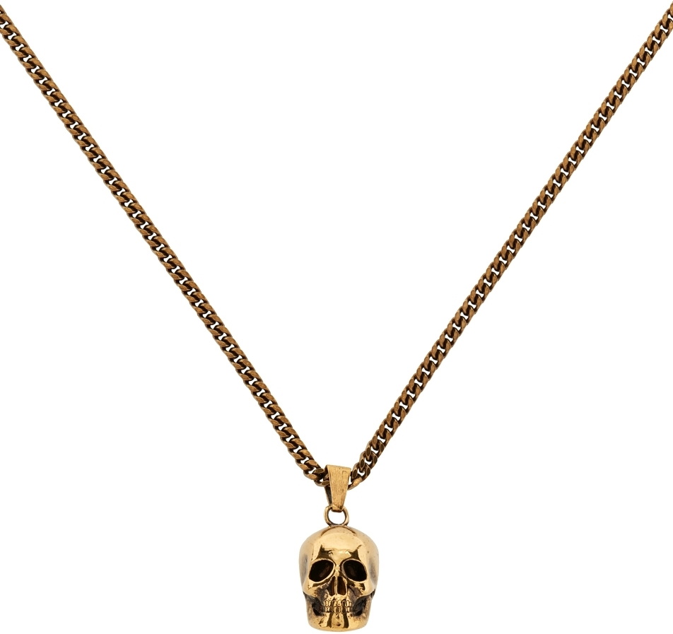 Alexander McQueen Gold Skull Necklace Alexander McQueen