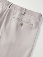 Giorgio Armani - Straight-Leg Pleated Twill Suit Trousers - Gray