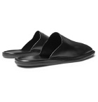 Balenciaga - Logo-Debossed Leather Backless Loafers - Black