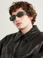 Balenciaga - Dynasty Rectangular-Frame Acetate and Silver-Tone Sunglasses