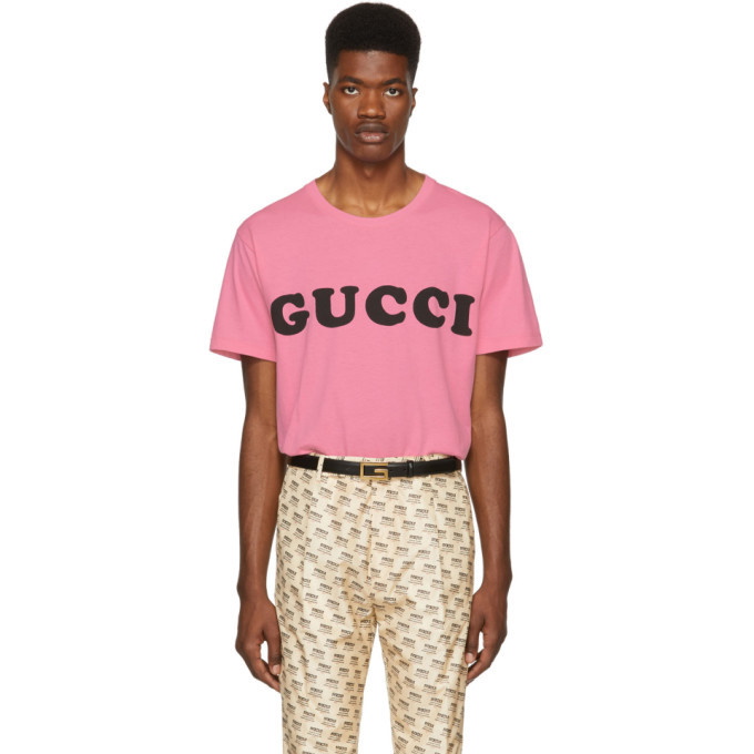 Photo: Gucci Pink Logo T-Shirt
