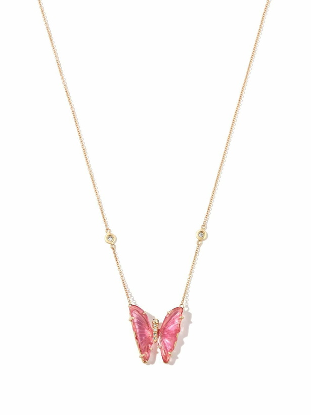 Photo: Jacquie Aiche 14K Yellow Gold Tourmaline Butterfly Necklace