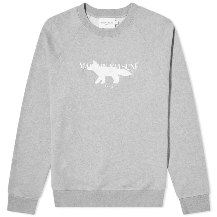 Photo: Maison Kitsuné Fox Stamp Logo Crew Sweat