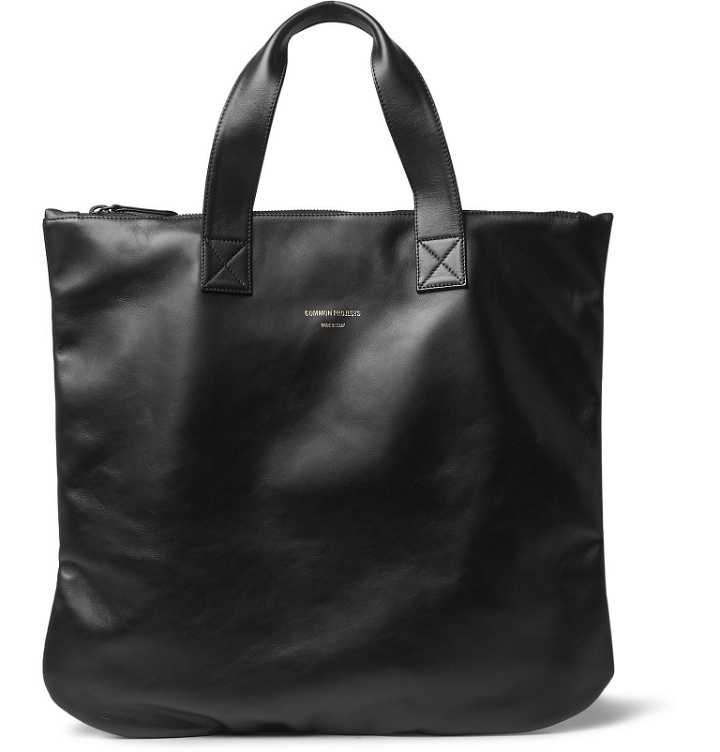 Photo: Common Projects - Logo-Print Leather Tote Bag - Black