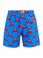 MC2 Saint Barth Man Mid-length Gustavia Swim-shorts With Crab Print