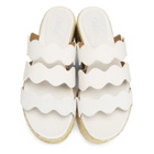 Chloe White Lauren Flatform Sandals