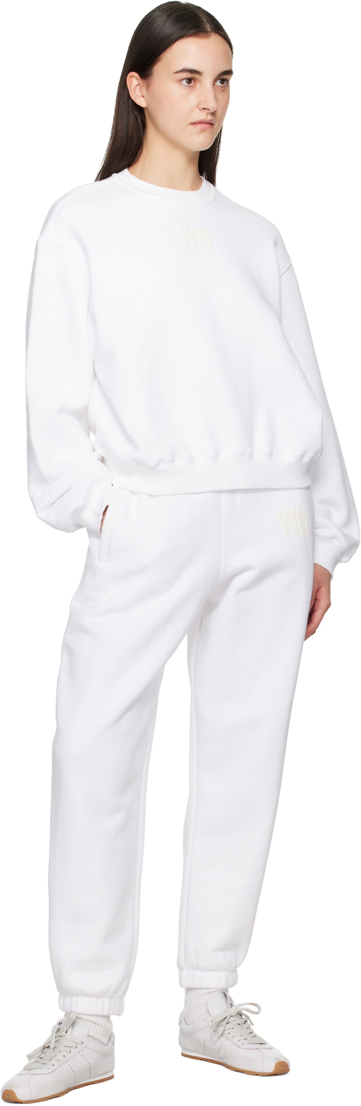 alexanderwang.t White Puff Logo Sweatpants