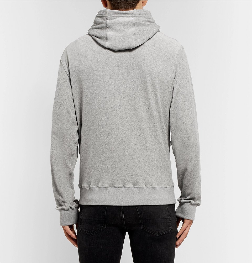 【TOM FORD】 コットンジャージー ジップアップフーディー TOM FORD - Slim-Fit Cotton-Blend Jersey Zip-Up Hoodie