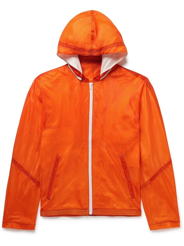 Photo: Double Eleven - Panelled Nylon-Ripstop Hooded Jacket - Orange