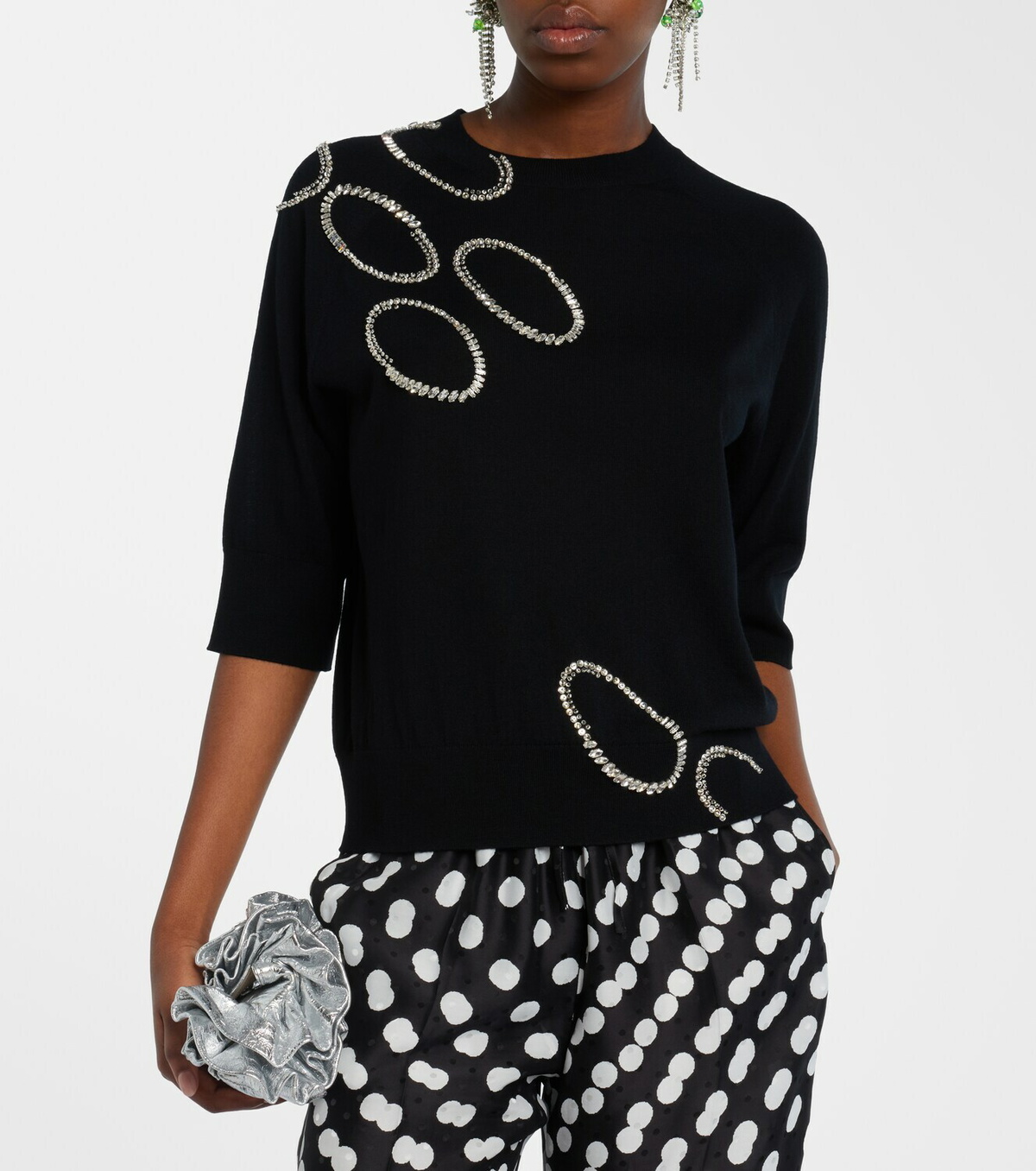 Dries Van Noten Embellished wool sweater