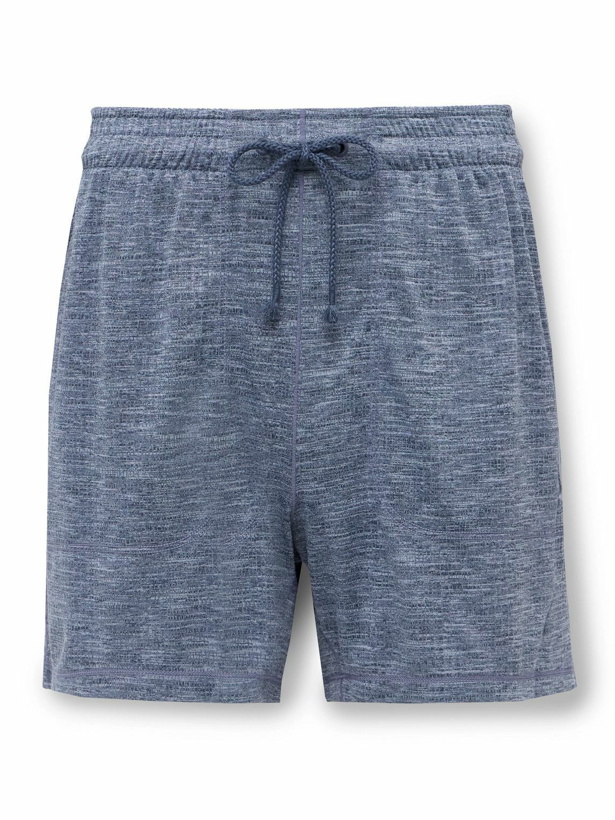 Photo: Nike Training - Slim-Fit Logo-Embroidered Dri-FIT Yoga Drawstring Shorts - Blue