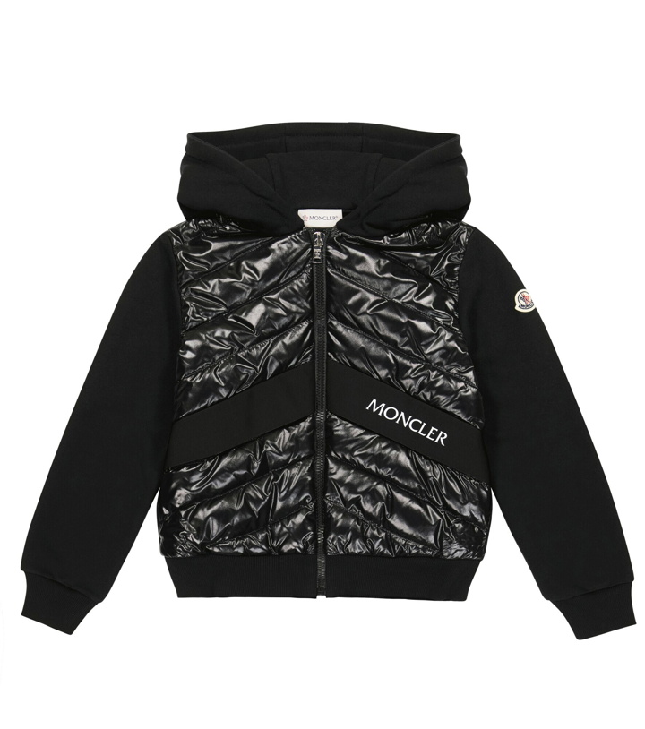 Photo: Moncler Enfant - Baby down-paneled zipped hoodie