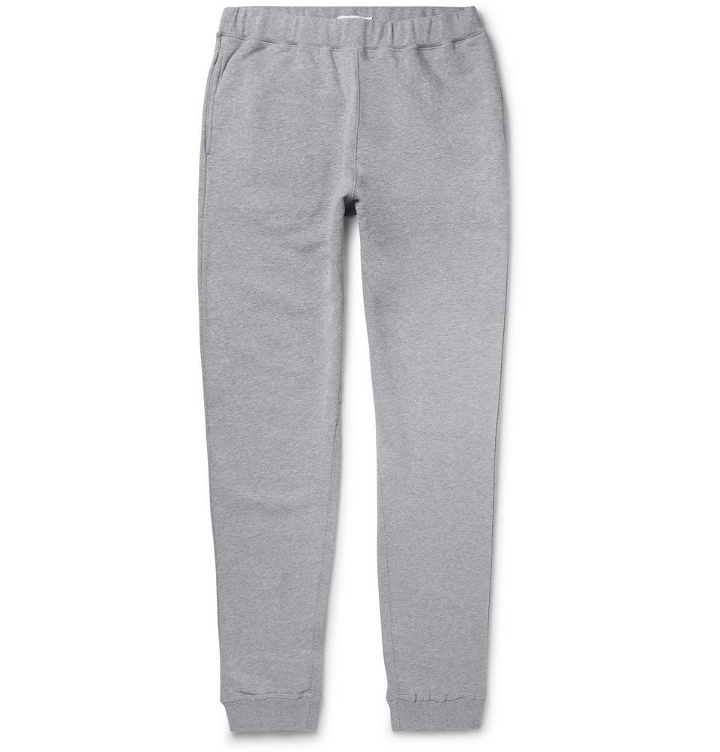 Photo: Sunspel - Tapered Brushed Loopback Cotton-Jersey Sweatpants - Men - Gray