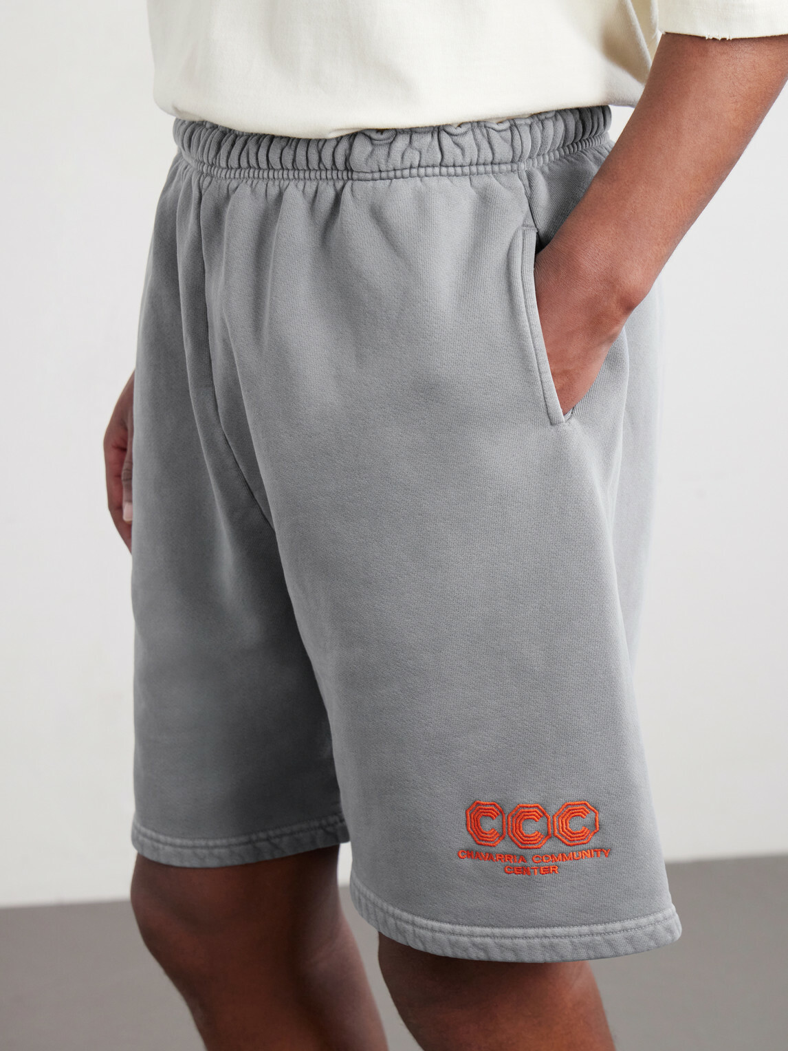 Willy Chavarria - CCC Buffalo Straight-Leg Logo-Embroidered Cotton-Jersey Shorts - Gray