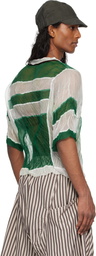 SC103 SSENSE Exclusive Green & Off-White Star Top