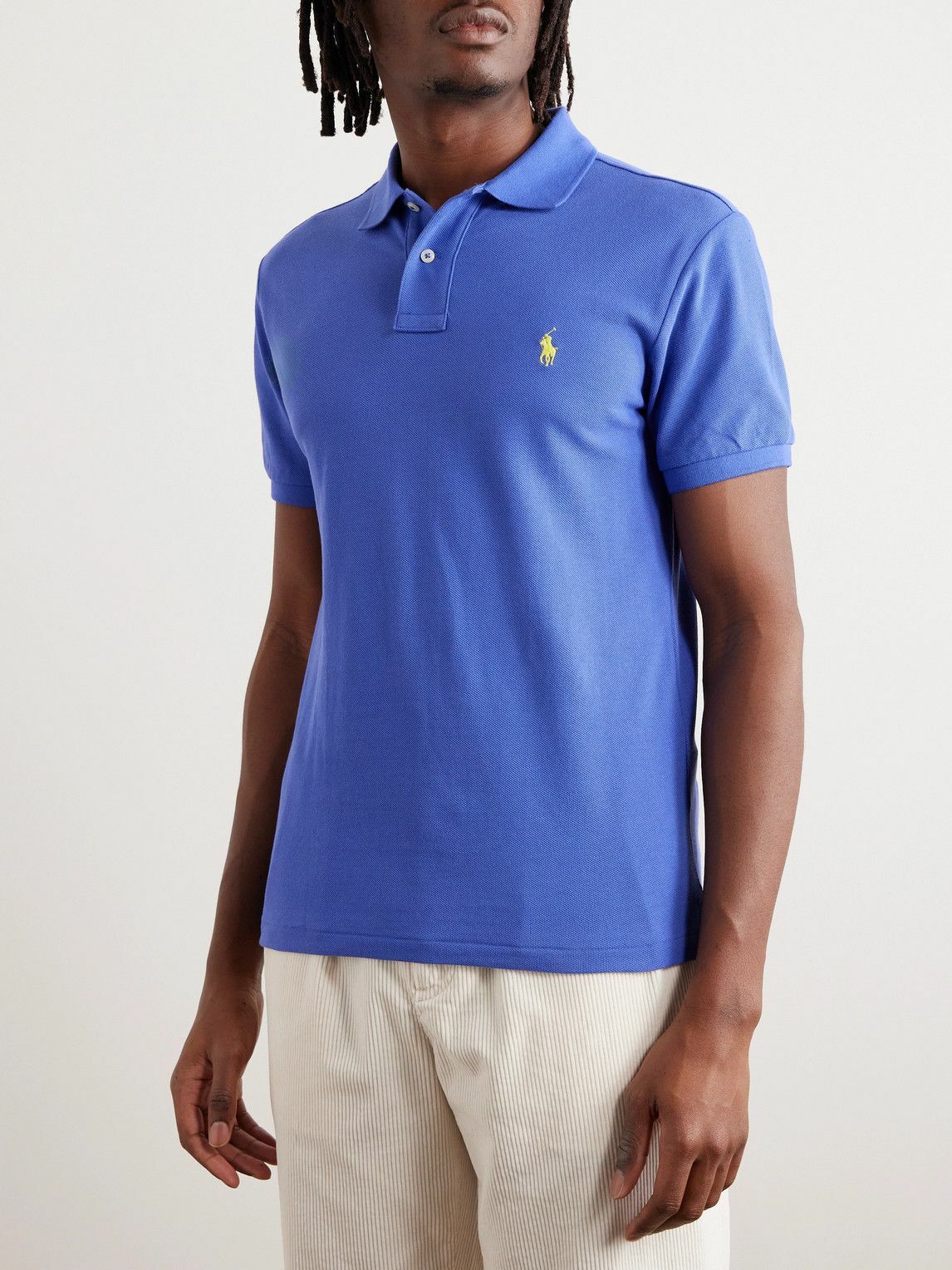 Tシャツ・カットソー Ralph Lauren SS25 Slim-fit pique polo shirt (710536856 442) org.jpg