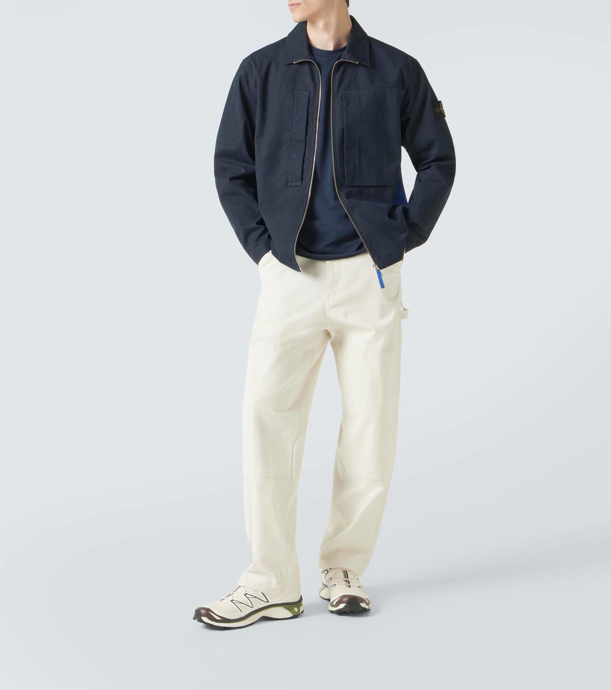 Stone Island Compass cotton canvas overshirt Stone Island