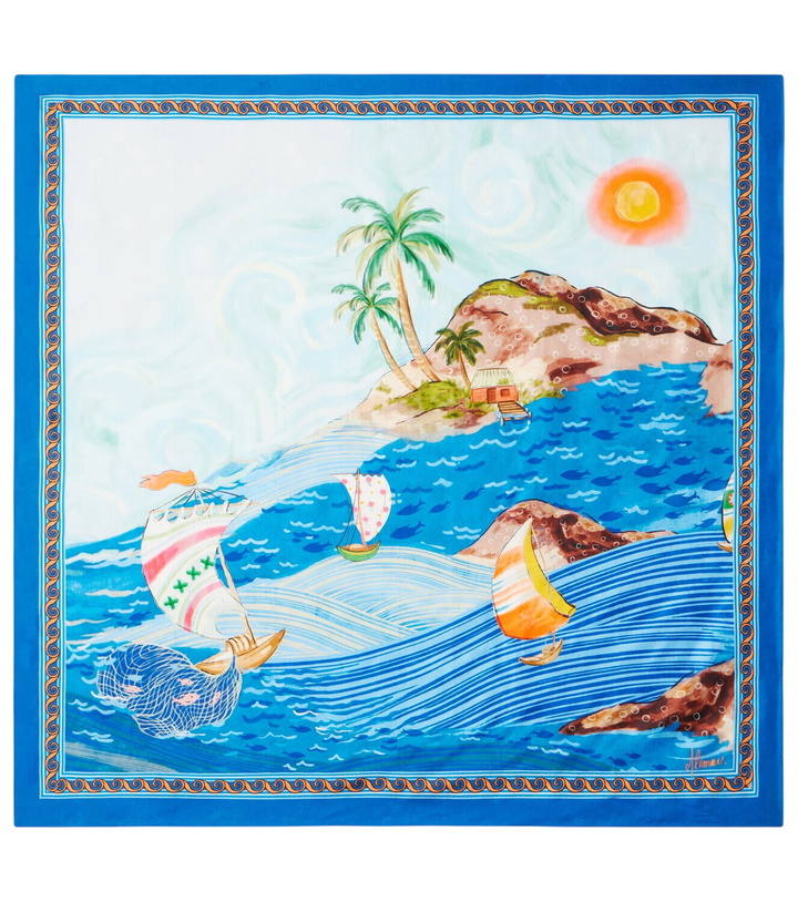 Photo: Alémais Printed silk twill scarf