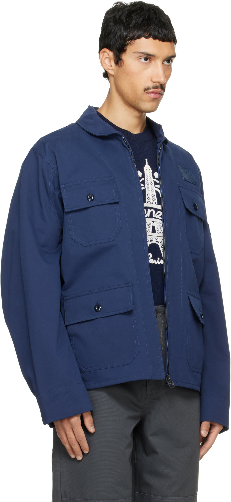 Kenzo Navy Kenzo Paris 'KENZO Flying Boke' Jacket