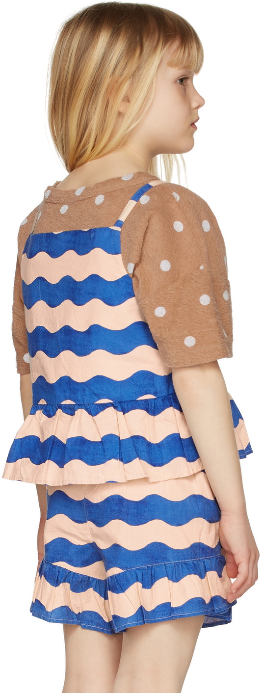 Wynken Kids Pink & Blue Wave Dansent Top